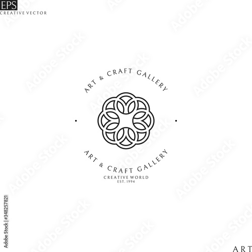 Art and craft gallery. Logo template