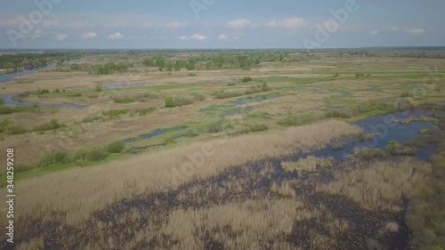 Panoramic drone flight of spectacular landscape footage.