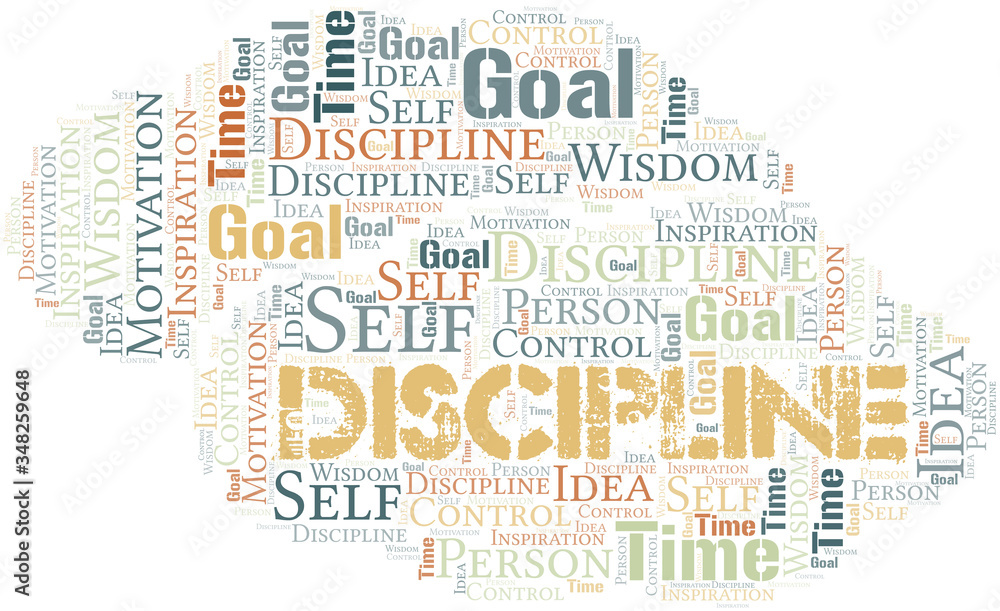Obraz premium Discipline word cloud collage made with text only.
