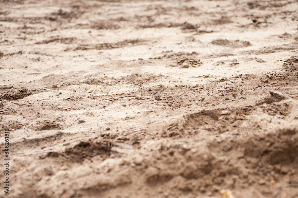 Dirty sand, environment problem concept Dirty sand, environment problem concept