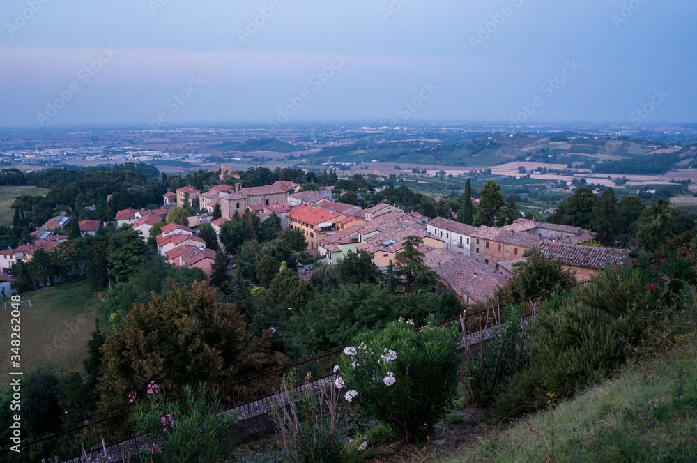 sunset panoramic view of the city of Italy