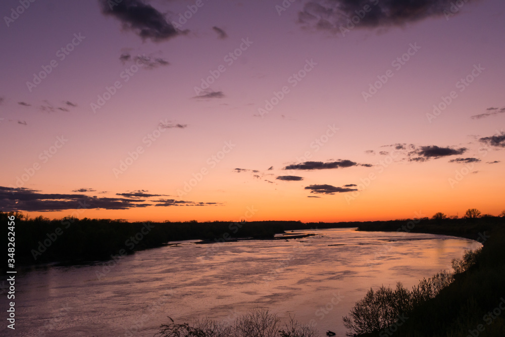 beautiful sundown over Wisła