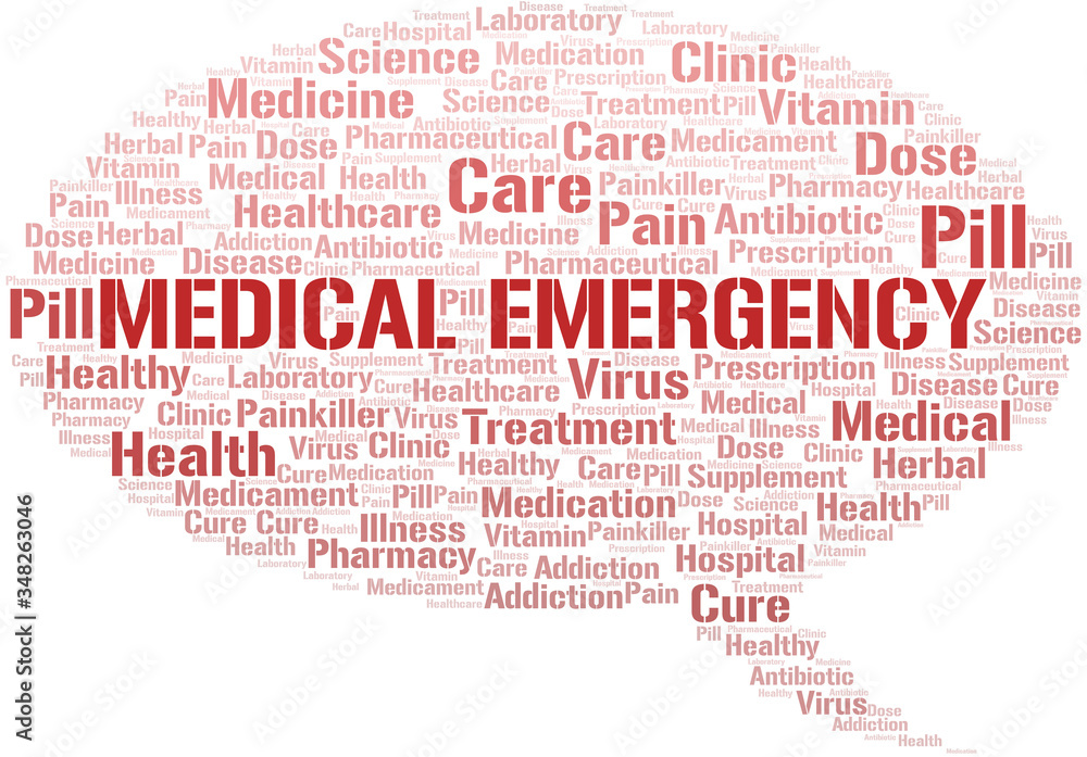 Medical Emergency word cloud collage made with text only. Medical Emergency word cloud collage made with text only.