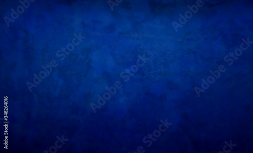 Blue background, old paper texture in dark blue color, elegant rich studio background with blurred soft marbled paint design