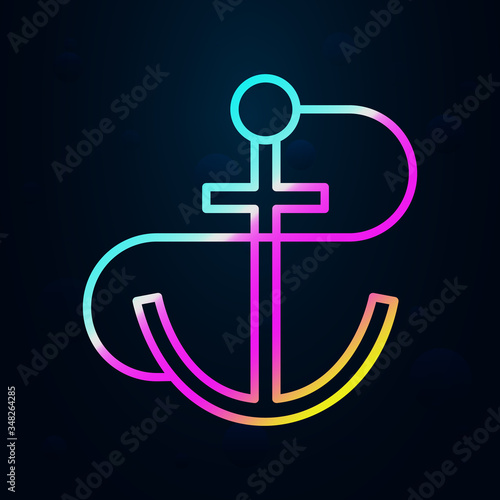 Anchor, pirate nolan icon. Simple thin line, outline vector of Pirate icons for ui and ux, website or mobile application