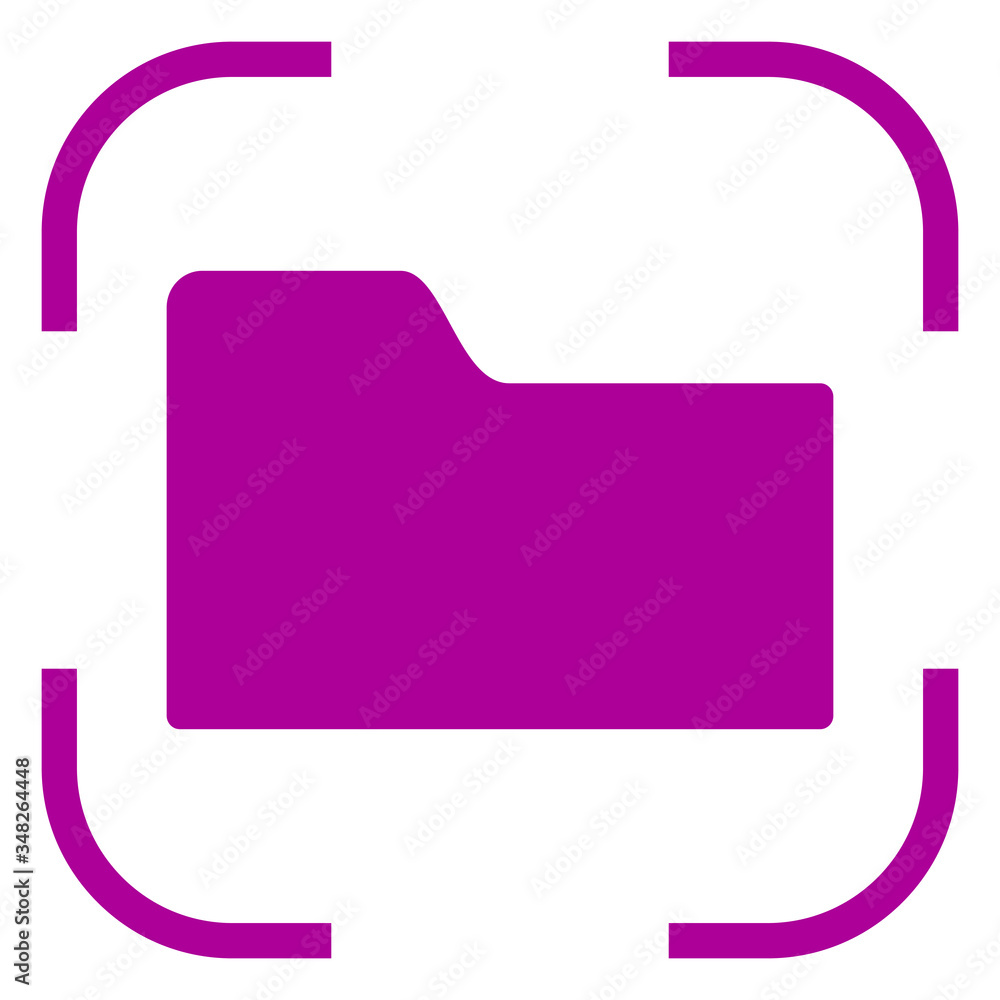 Documents folder icon in purple focus white background stock vector