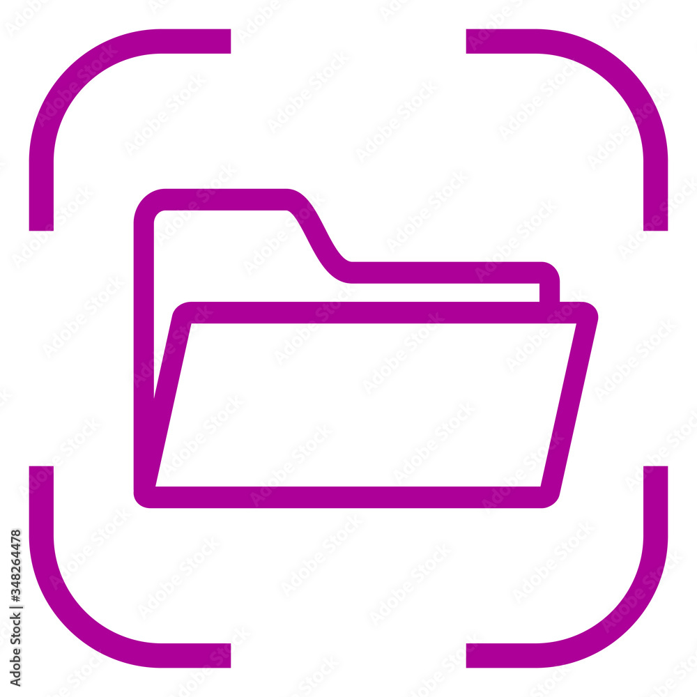 Documents folder icon vector in focus. White background Documents folder icon vector in focus. White background