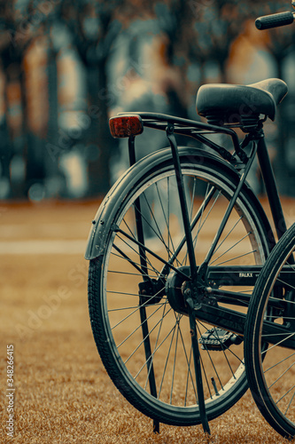 Bicycle in hot summer