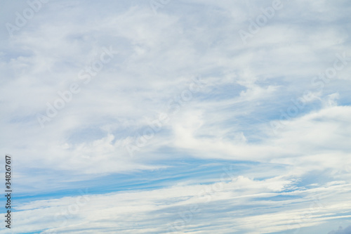 white cloudy blue sky background for texture