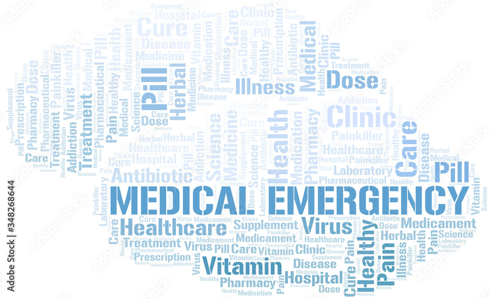 Medical Emergency word cloud collage made with text only. Medical Emergency word cloud collage made with text only.