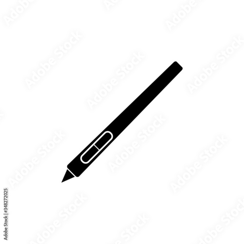 Drawing tablet, graphic tablet pen vector icon