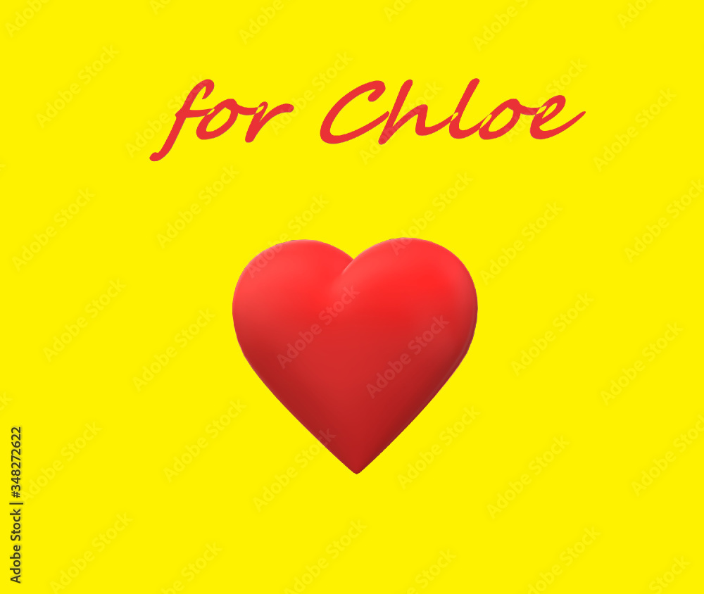 valentine card for Chloe