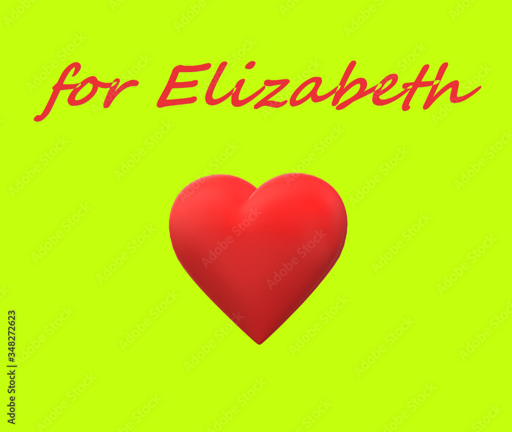 valentine card for Elizabeth