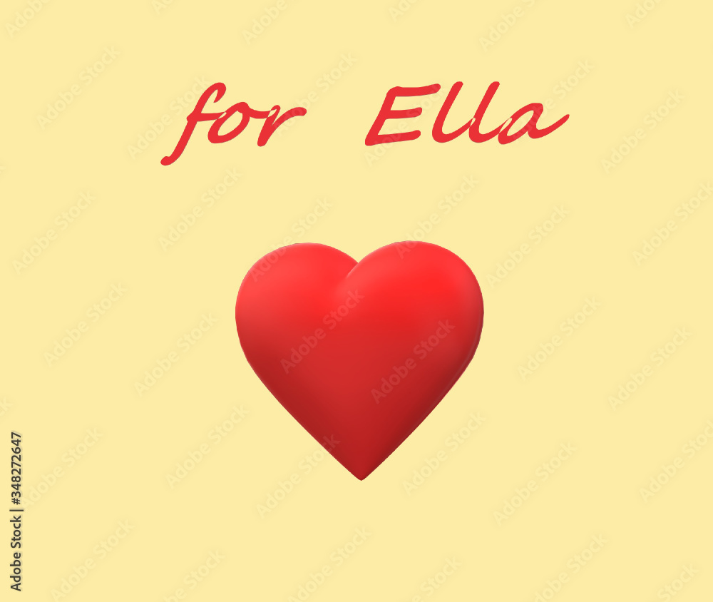 valentine card for Ella