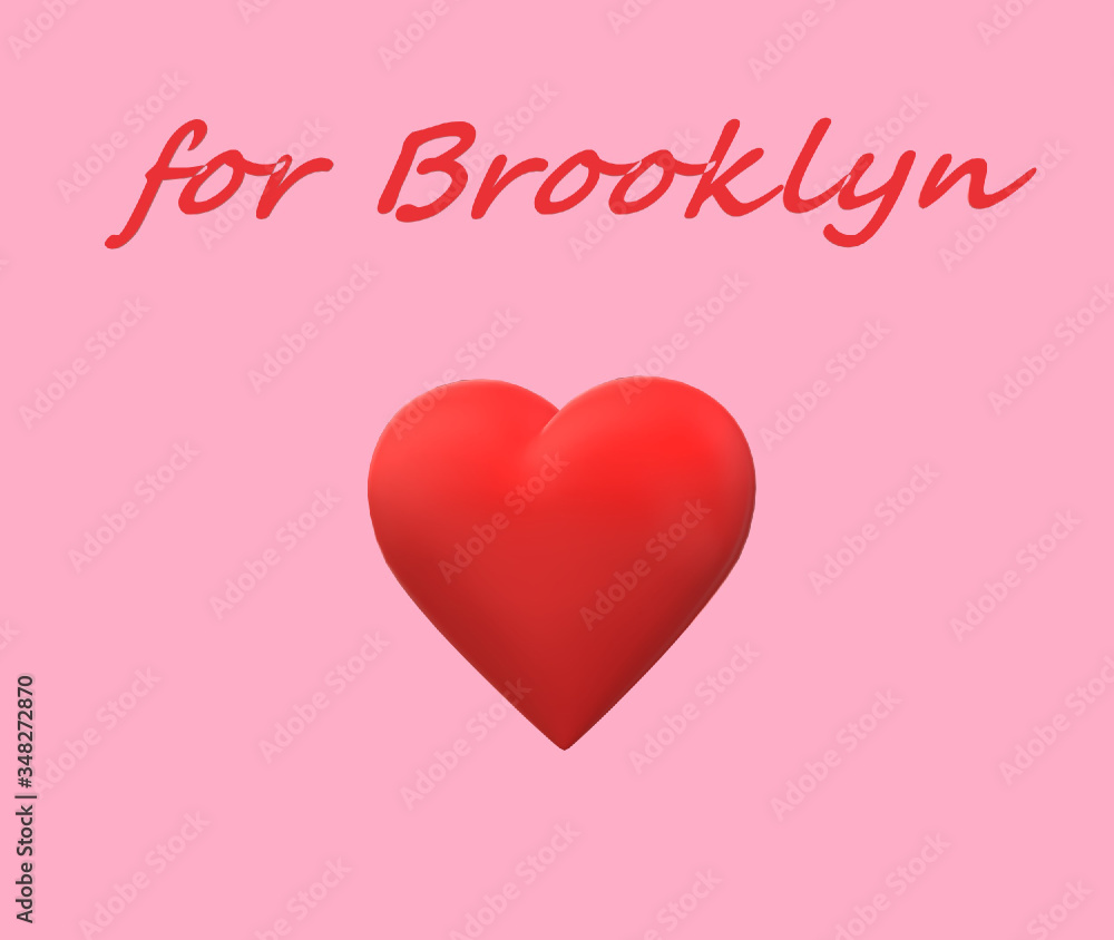 valentine card for Brooklyn