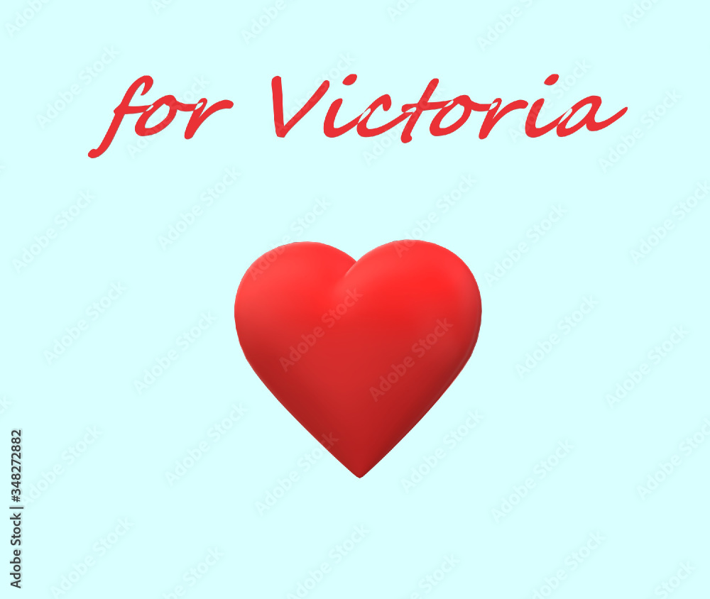 valentine card for Victoria