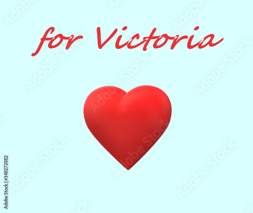 valentine card for Victoria