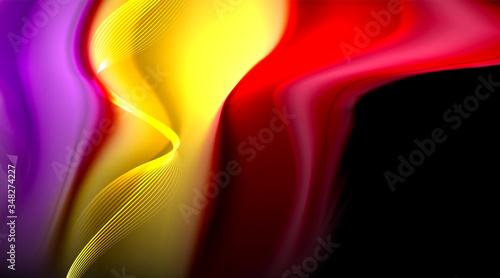 Fototapeta Naklejka Na Ścianę i Meble -  Liquid colors fluid gradients on black background
