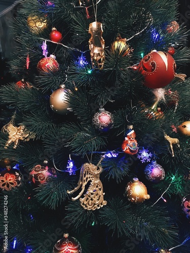 Christmas tree with Christmas toys