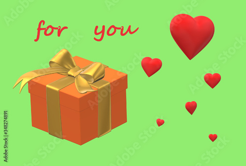 happy birthday box with ribbon