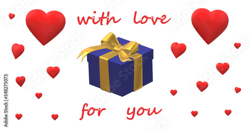 happy birthday box with ribbon