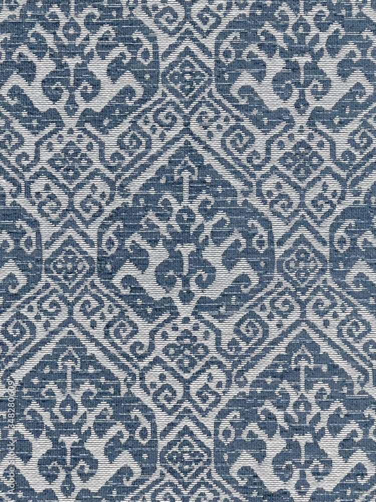 Furnishing fabric texture in indian blue