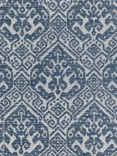 Furnishing fabric texture in indian blue