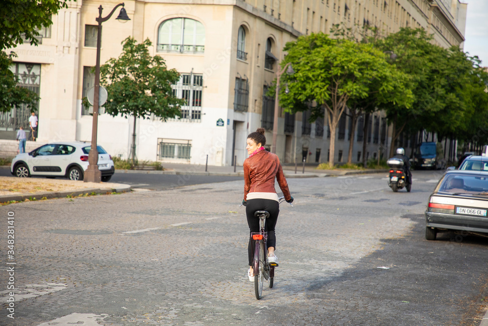 custom made wallpaper toronto digitalyoung woman riding a bike