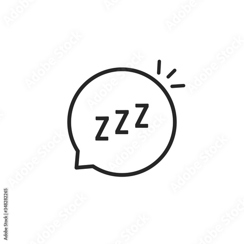 linear speech bubble like zzz logo