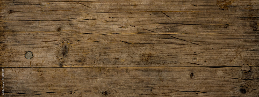 Old brown rustic dark grunge weathered wooden texture - Wood background panorama long banner
Old brown rustic dark grunge weathered wooden texture - Wood background panorama long banner