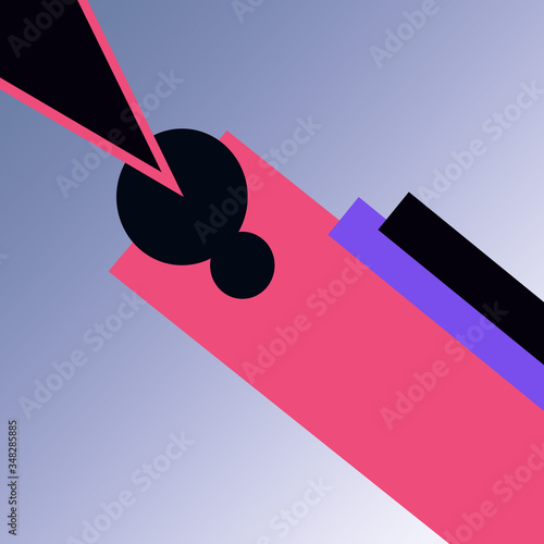 illustration of a compass on a red background