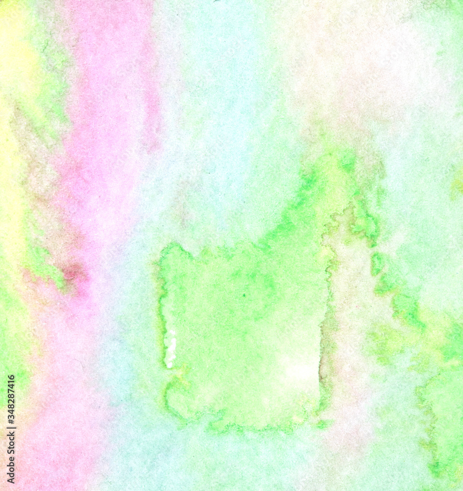 Abstract Watercolour Square Painting Multicolour Mixing Background