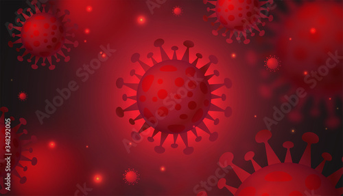 Background of viral infection Coronavirus, pandemic, Vector