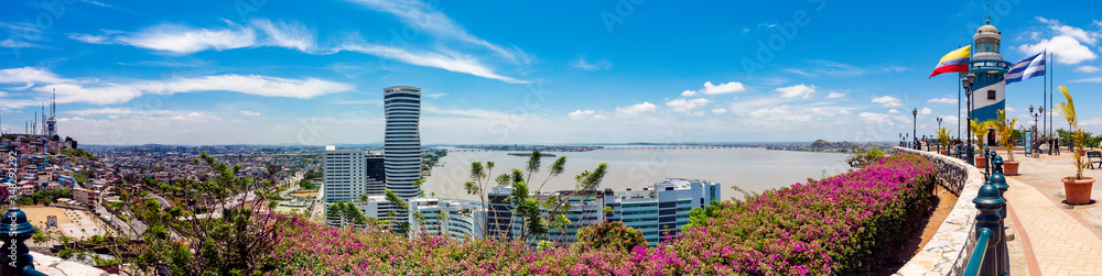 Fototapeta premium Panoramic views of Guayaquil city (Ecuador).