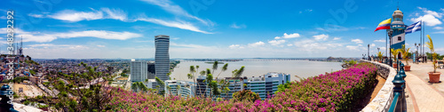 Panoramic views of Guayaquil city (Ecuador). photo