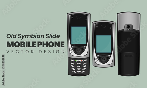 Old Symbian Slide Mobile Phone - Vector Design photo