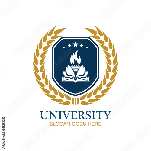 University, Academy, School and Course logo design template