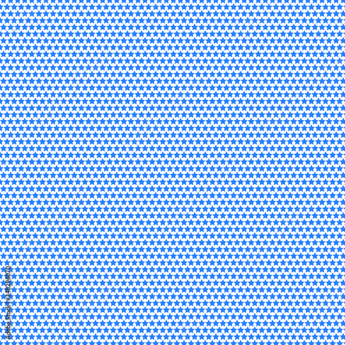 Repeat blue stars isolated on white background