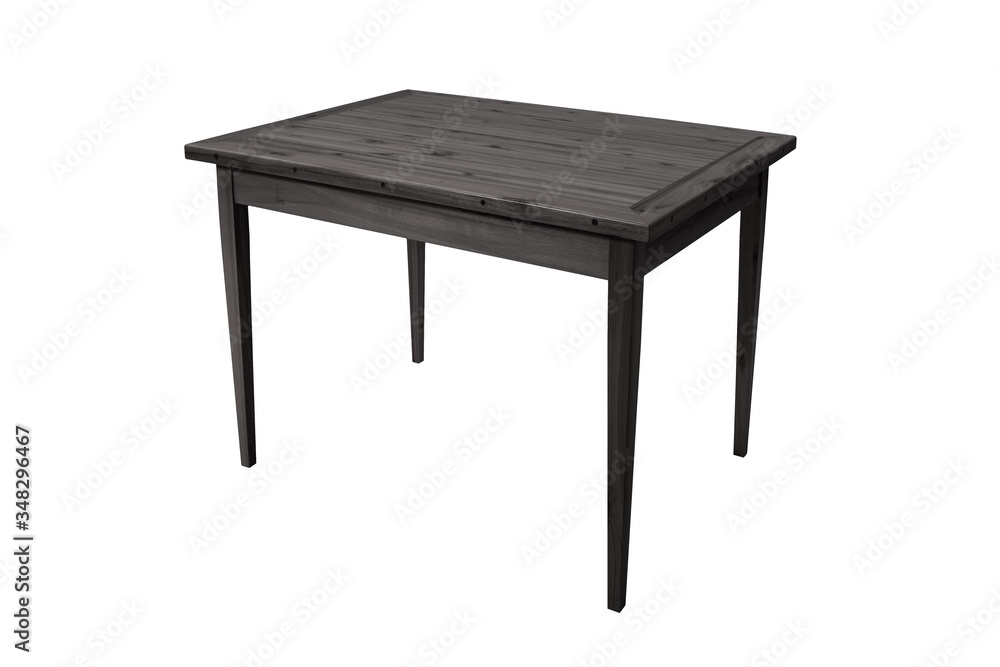 Wooden modern Table on white background. Wooden modern Table on white background.