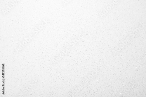 Water drops on white background, textured pattern