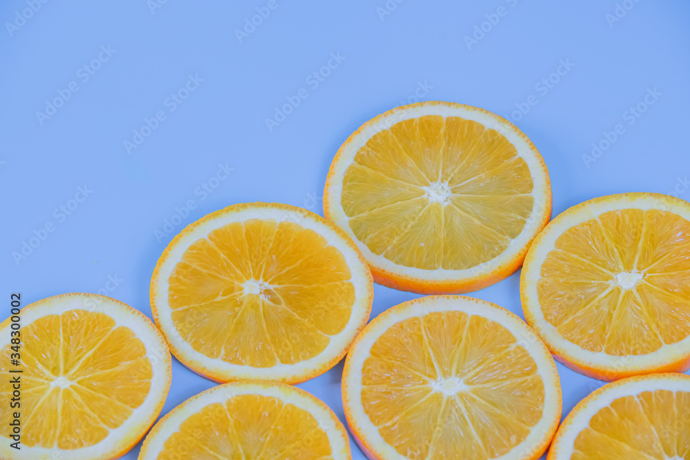 Orange slice, Retro style orange Orange slice, Retro style orange