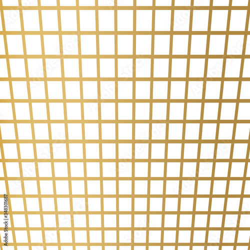 golden narrowing square pattern - vector illustration