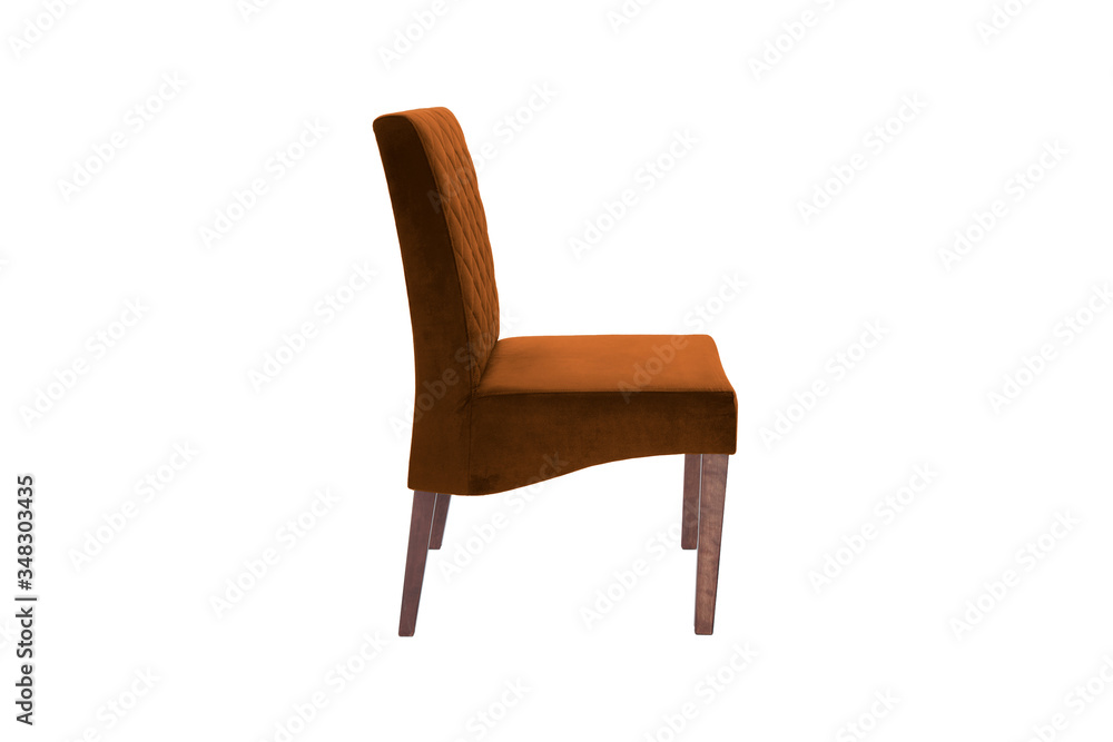 Color wood chair. Object isolated of background Color wood chair. Object isolated of background