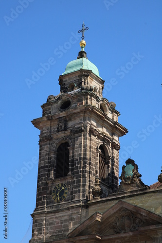 Nuremberg, Bavaria / Germany - April 12, 2020. The Sankt Egidien church in baroque style from the 18th century. photo