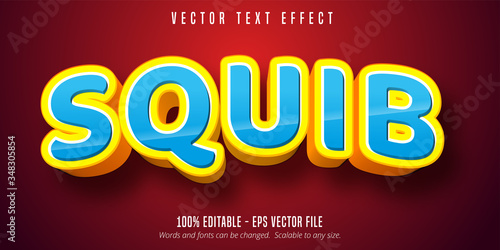 Squib text, 3d editable text effect