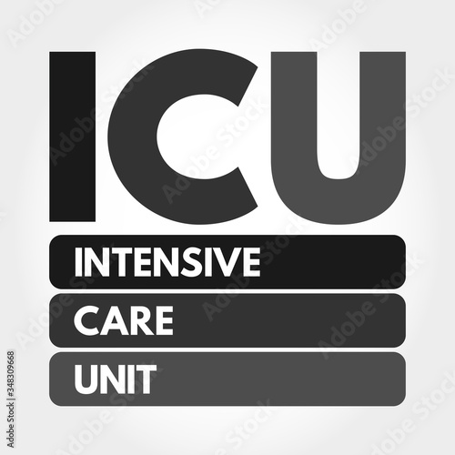 ICU - Intensive Care Unit acronym, medical concept background