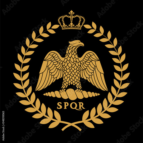 Roman eagle logo vector illustration