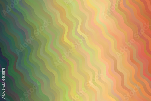 Blue, green and brown waves vector background.