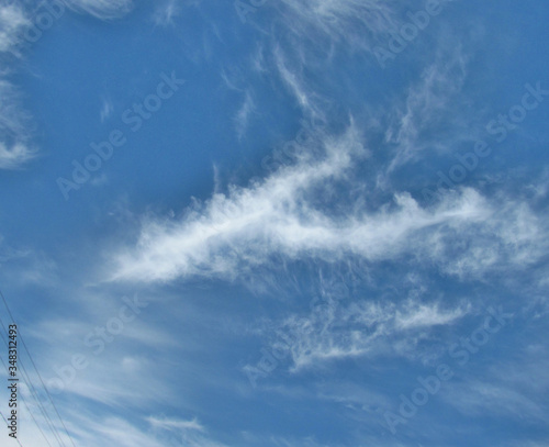 abstract drawings in the blue sky