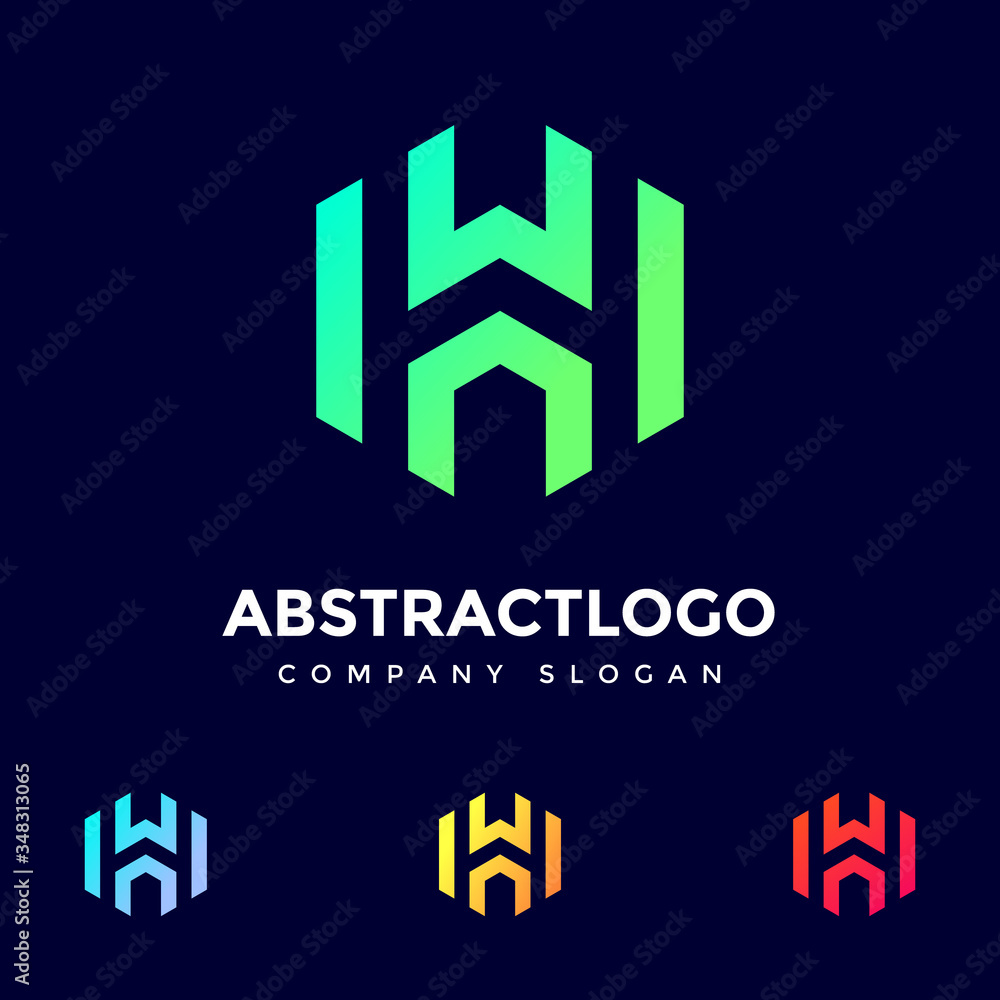 initial Letter H logo design template elements Font Icon Alphabet Monogram initial Letter H logo design template elements Font Icon Alphabet Monogram